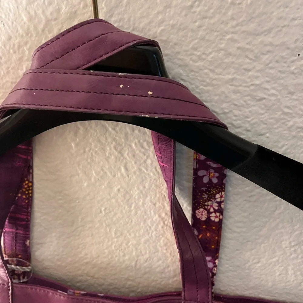 O’Neill Reversible Peggy Tote Plum & Floral Fabric NWT Beach Tote Resort